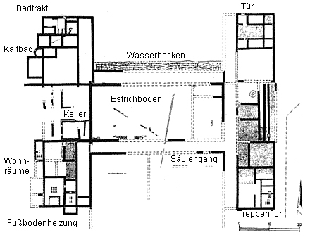 Grundriss des Hauptgebäudes