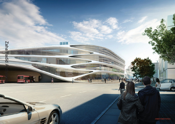 Zaha Hadid Vision Bussterminal Vaesby