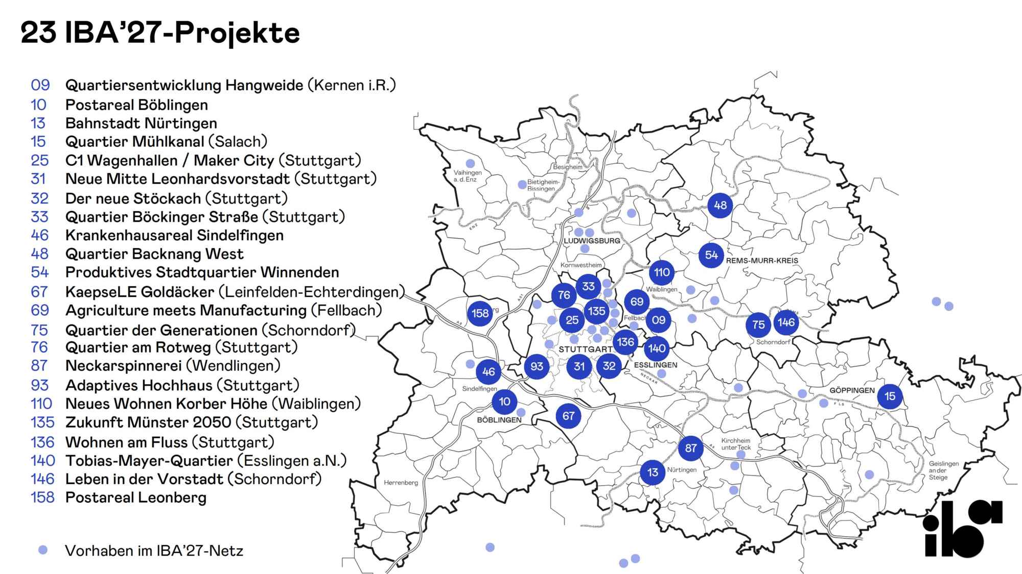 Karte Der IBA 27 Projekte