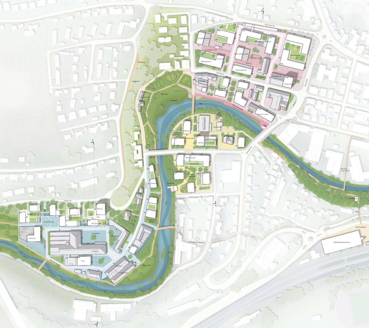 Wettbewerb Quartier Backnang West  Lageplan